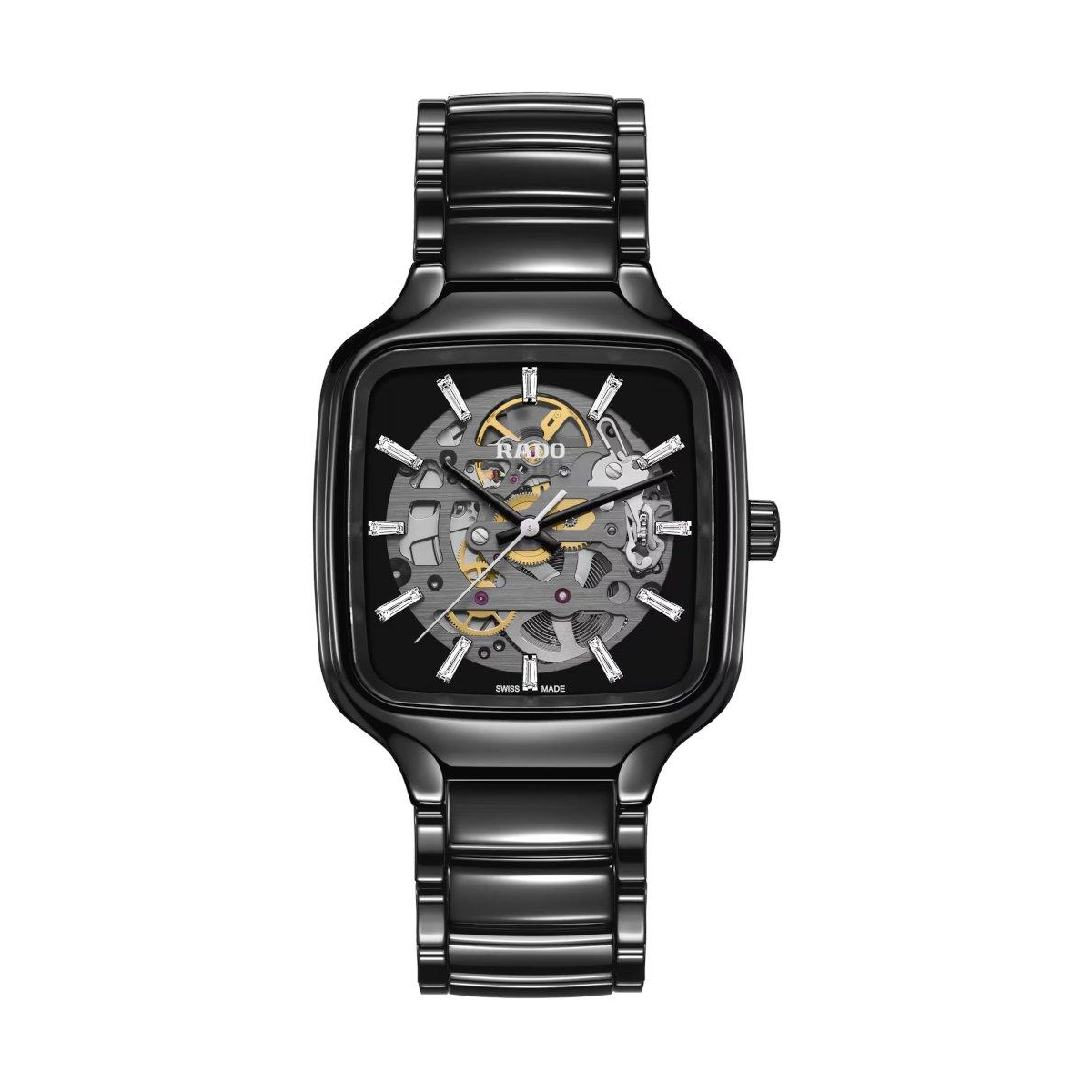 ZEGAREK RADO TRUE SQUARE AUTOMATIC SKELETON DIAMONDS