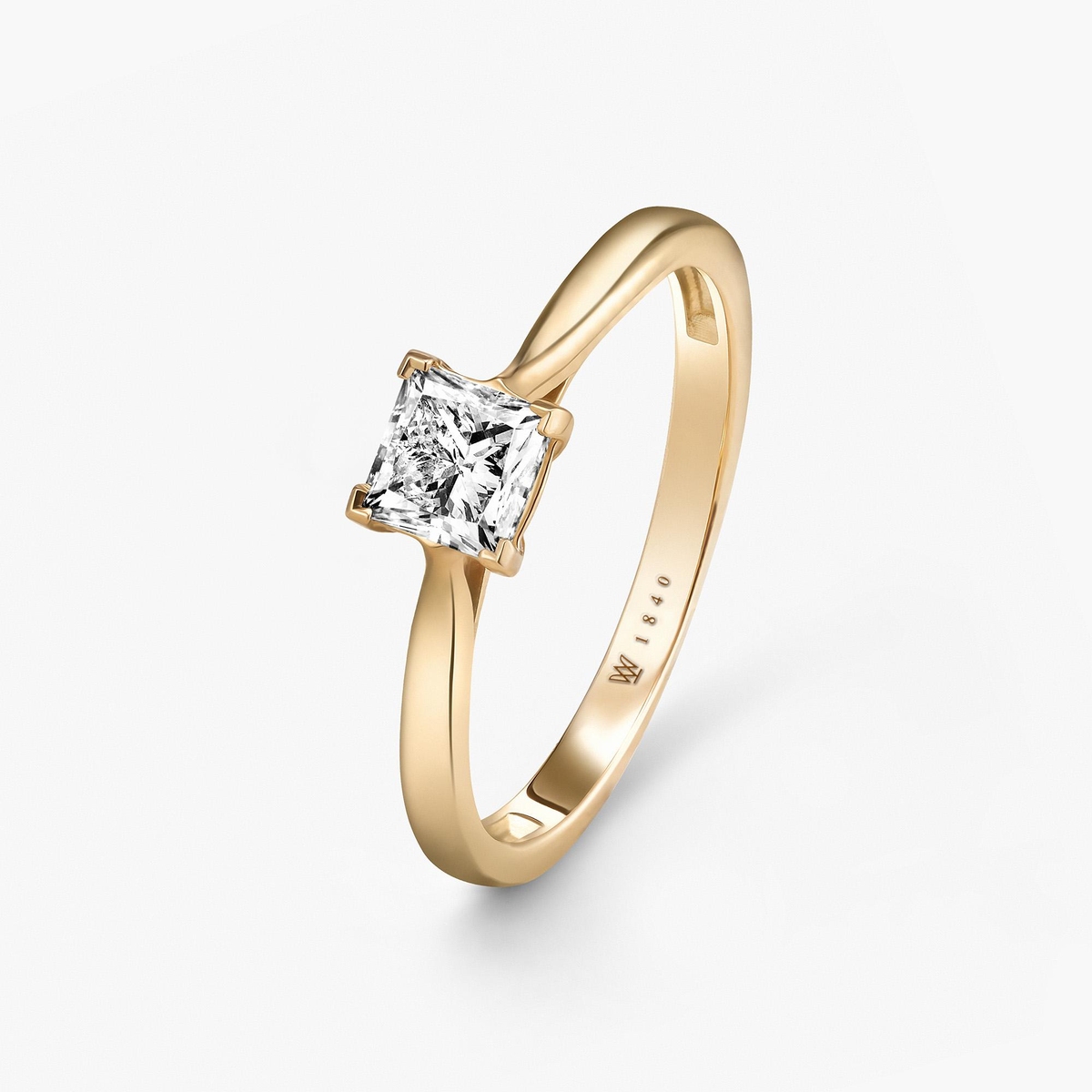 Pierścionek zaręczynowy złoty Niezwykły