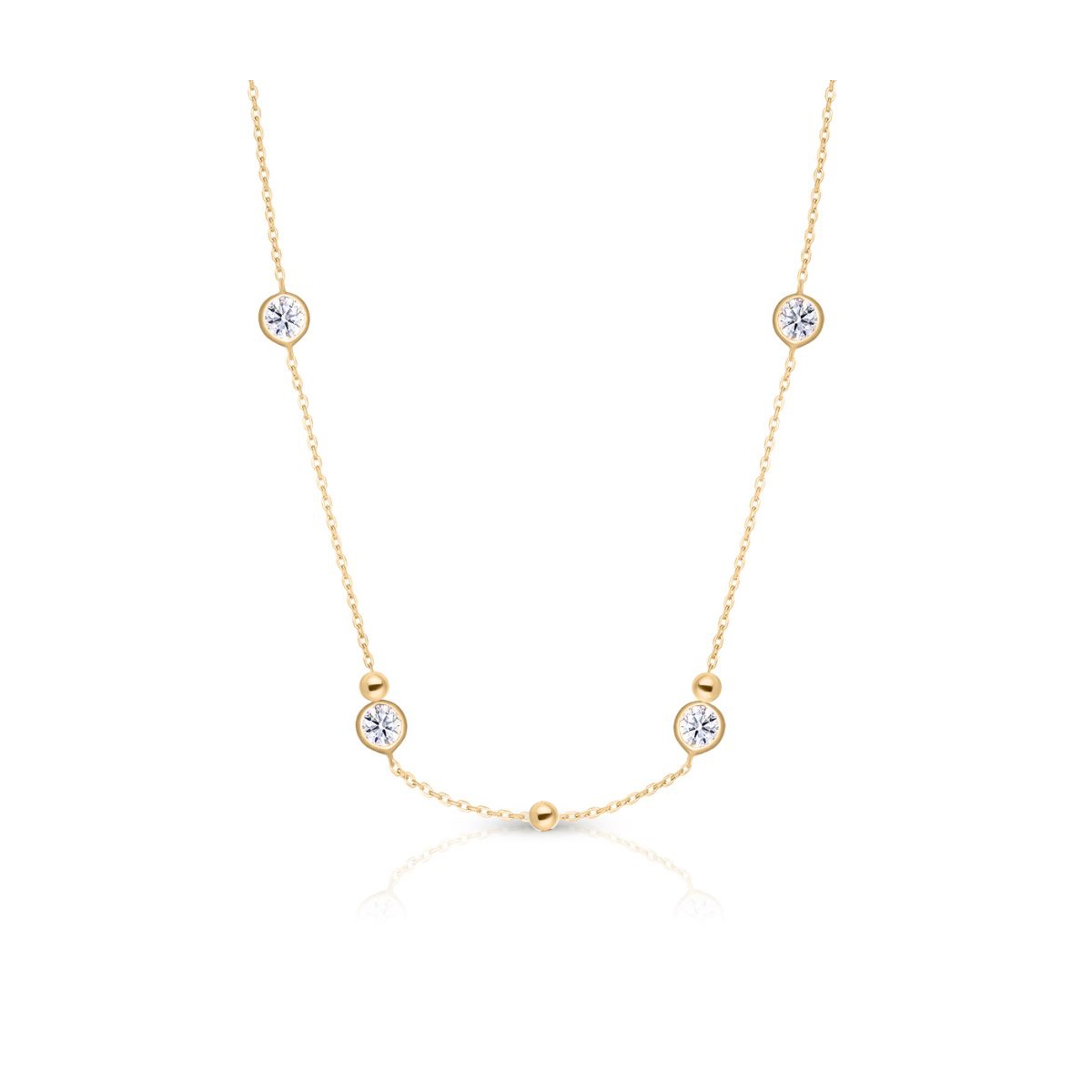 Naszyjnik złoty z cyrkoniami