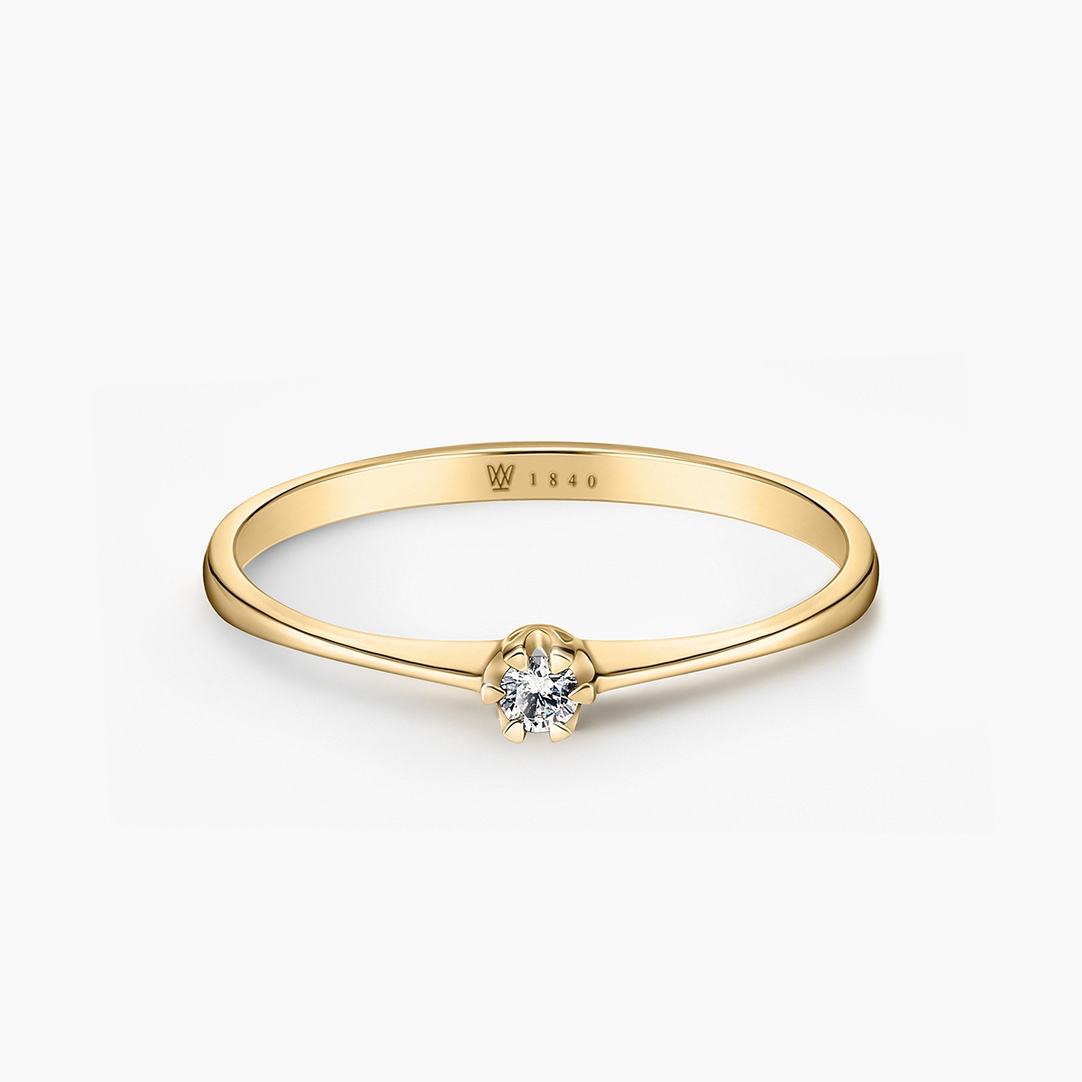 Pierścionek zaręczynowy złoty Jedyny