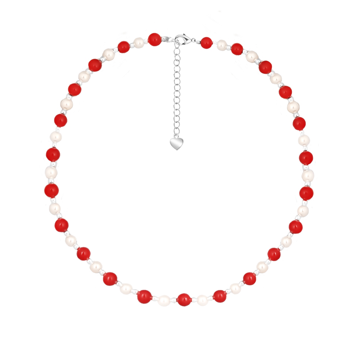 Naszyjnik biało-czerwony Picky Pica