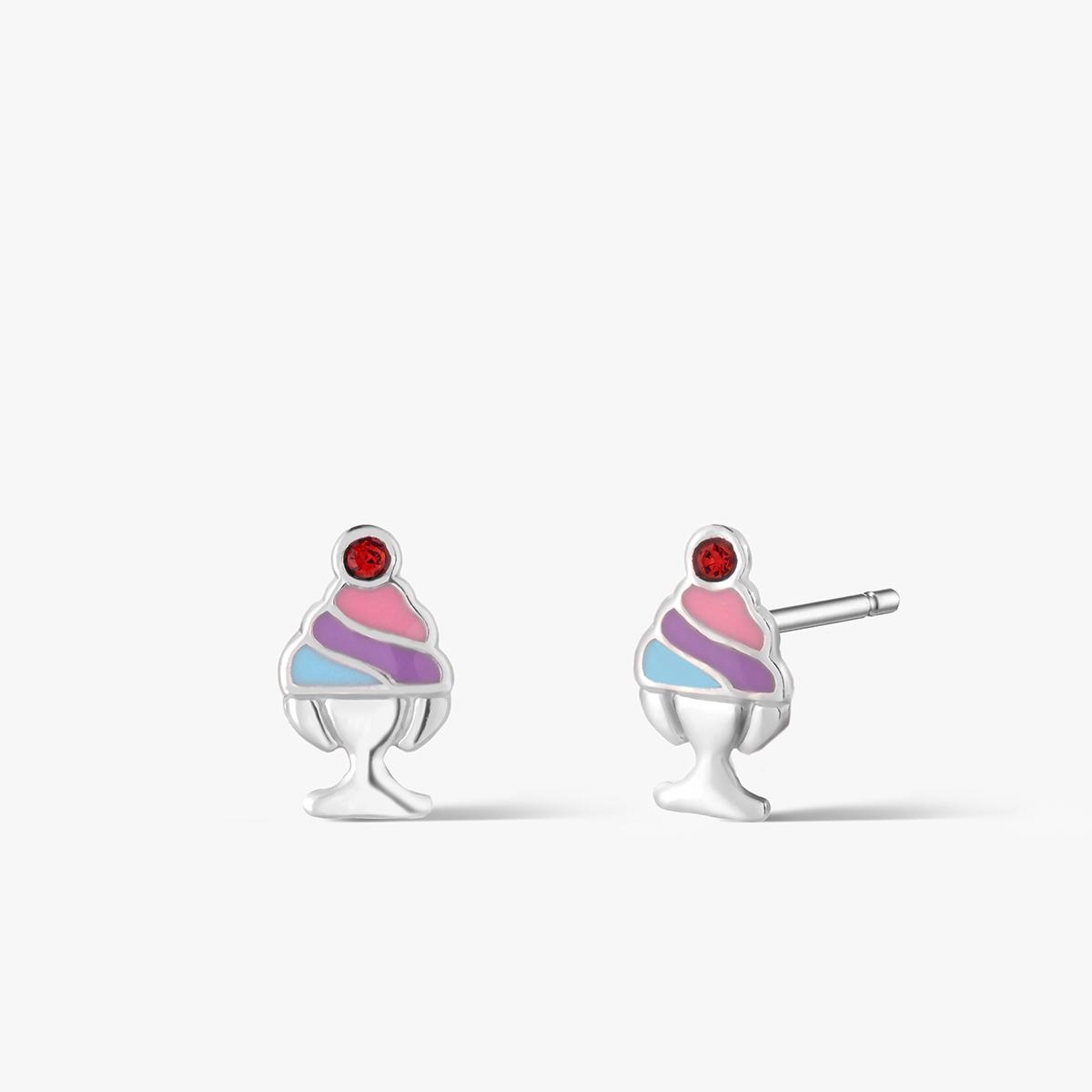 Kolczyki srebrne z emalią