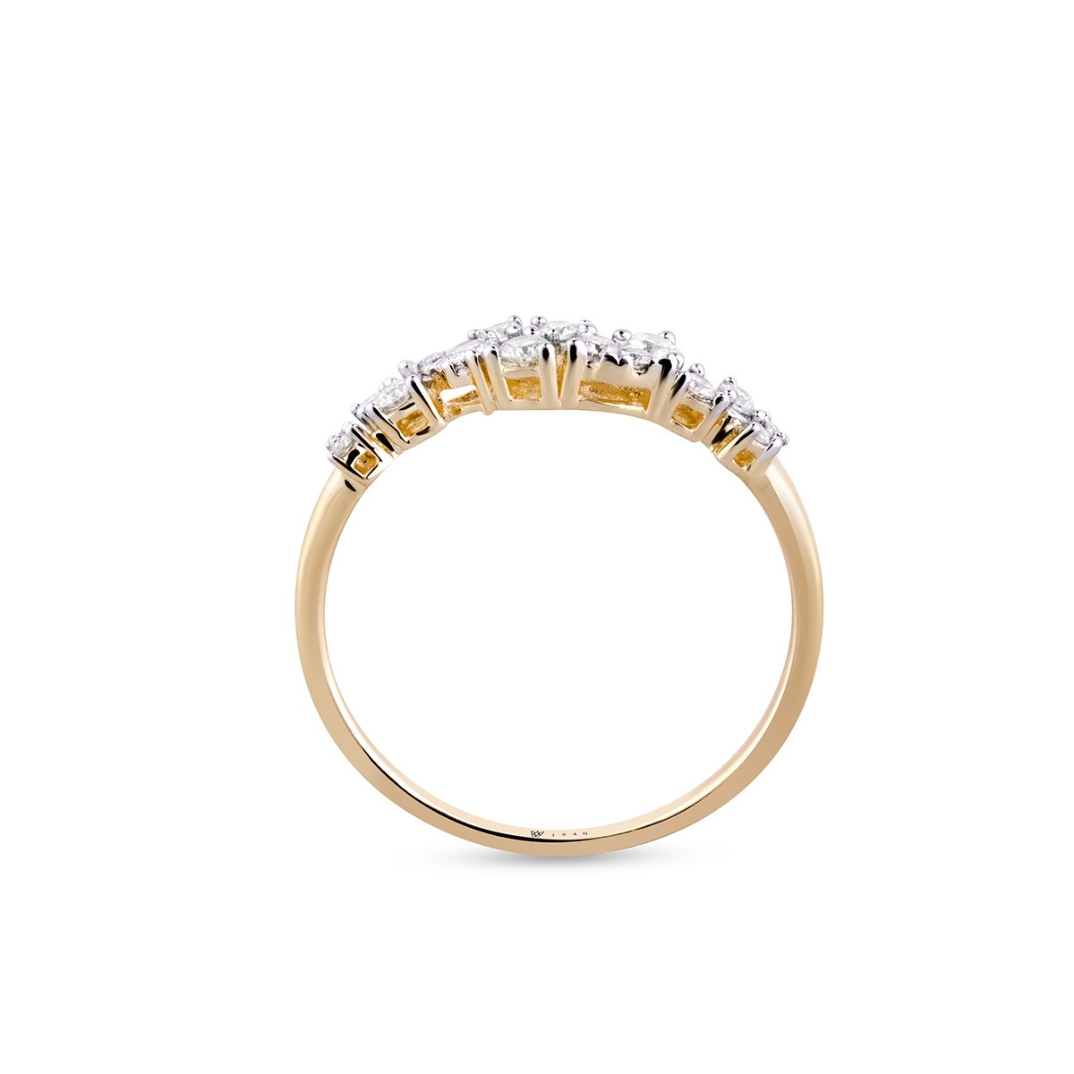 Pierścionek złoty z diamentami Galaktyka