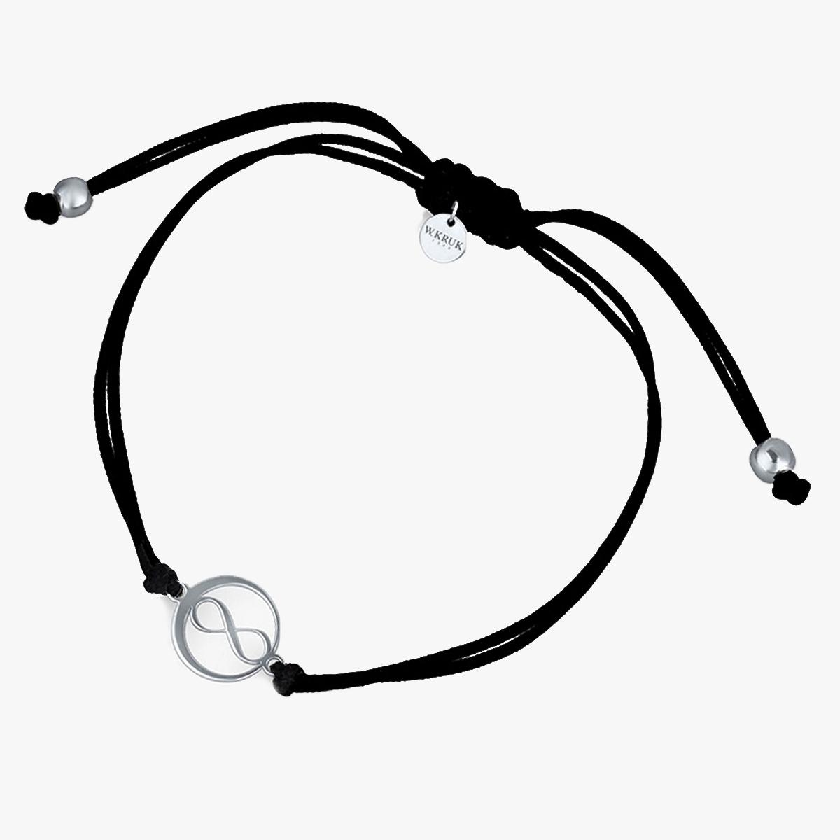 Bransoleta sznurkowa z motywem nieskończoności