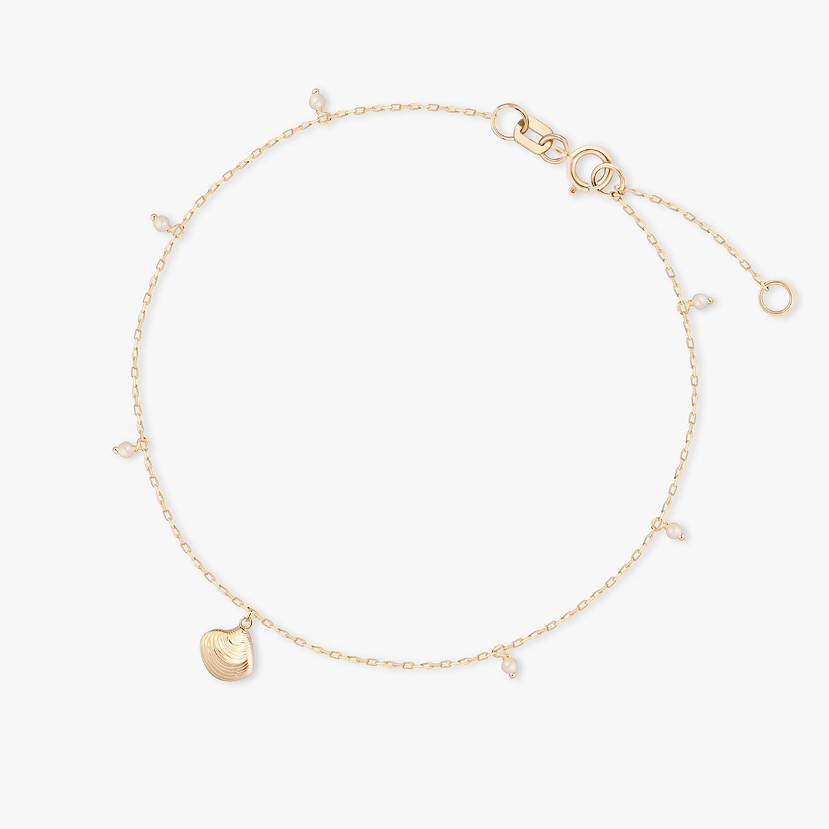 Bransoleta złota na nogę Santorini