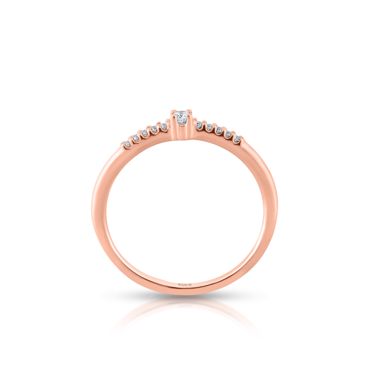 Pierścionek złoty z brylantami