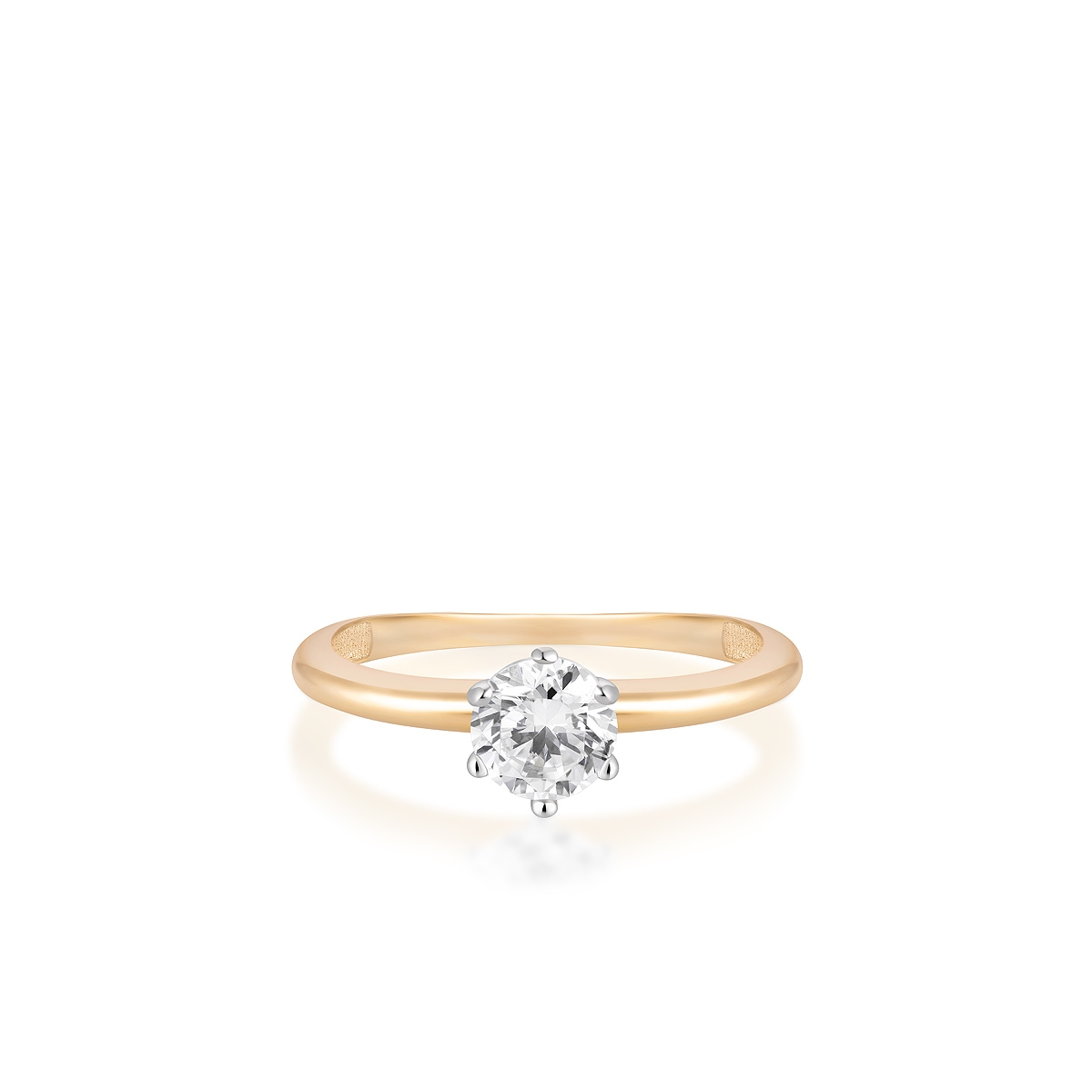 Pierścionek złoty z cyrkonią