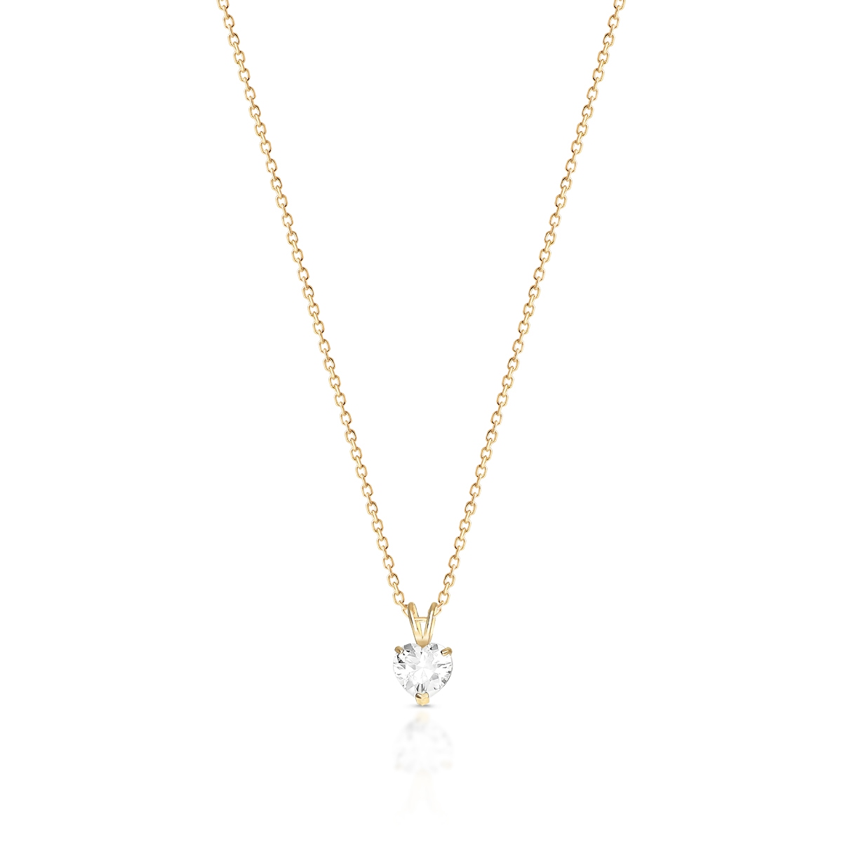 Wisiorek złoty z cyrkonią