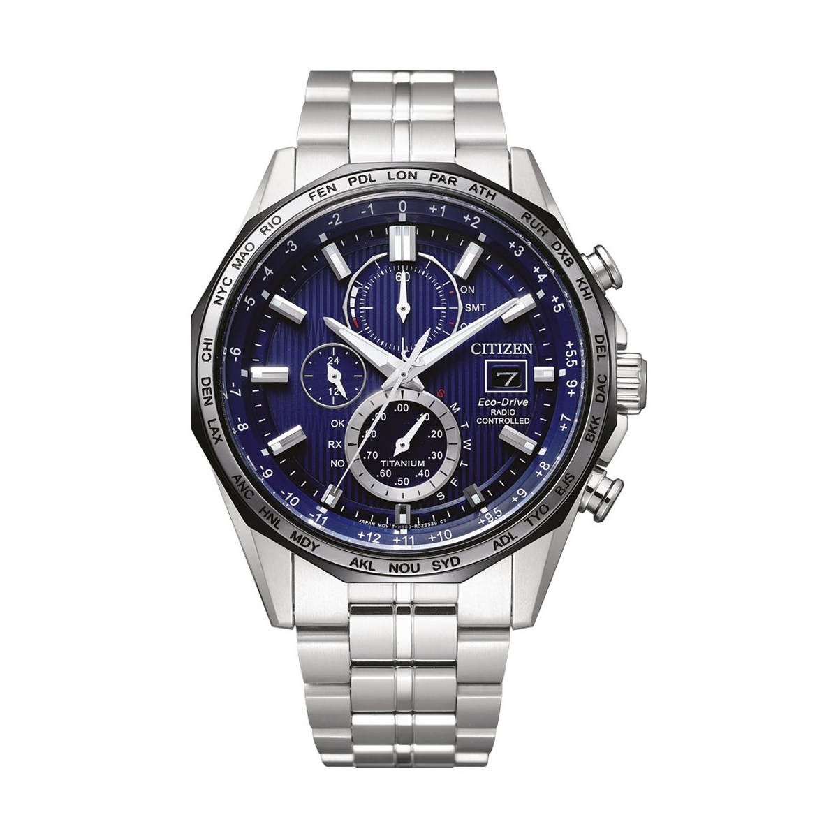 ZEGAREK CITIZEN RADIO CONTROLLED SUPER TITANIUM CHRONOGRAPH