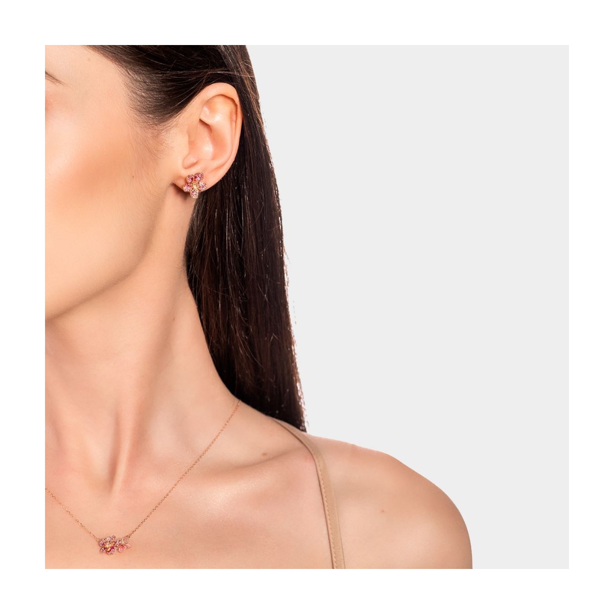 Naszyjnik różowe złoto Kwiaty Nocy