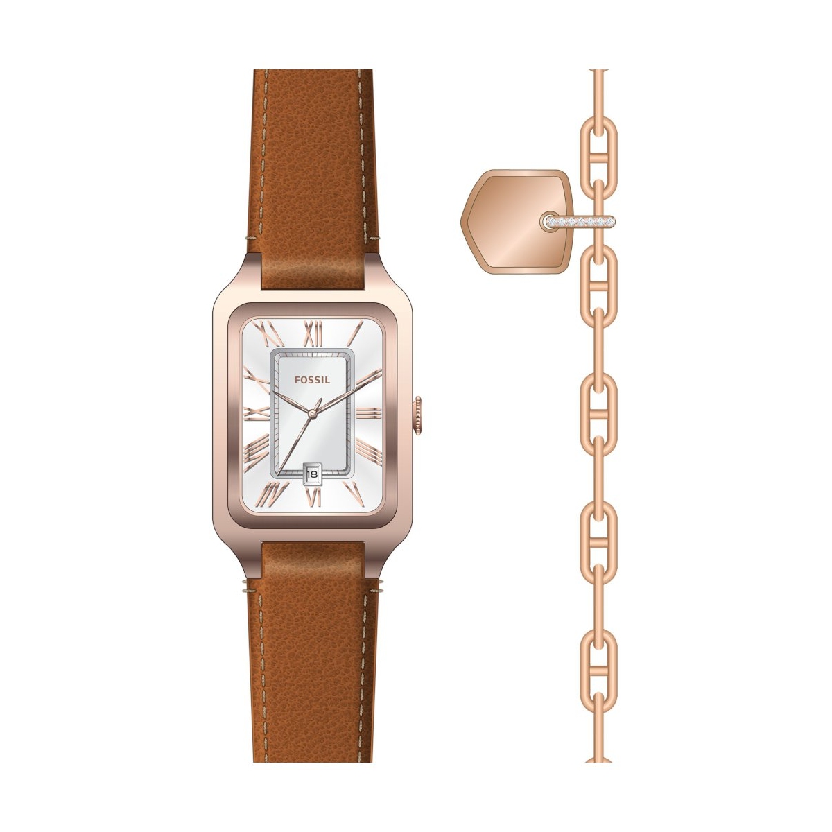 ZEGAREK FOSSIL RAQUEL SET