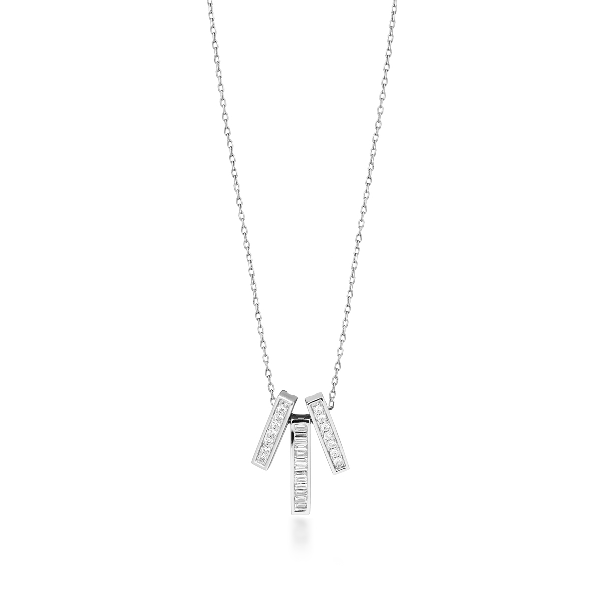 Naszyjnik białe złoto z brylantami