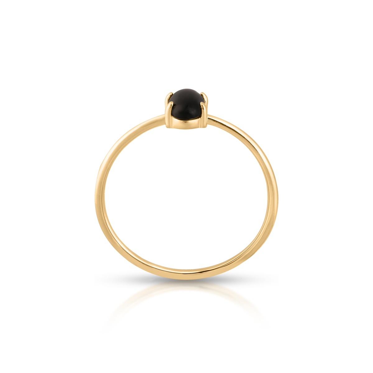 Pierścionek srebrny z czarną cyrkonią