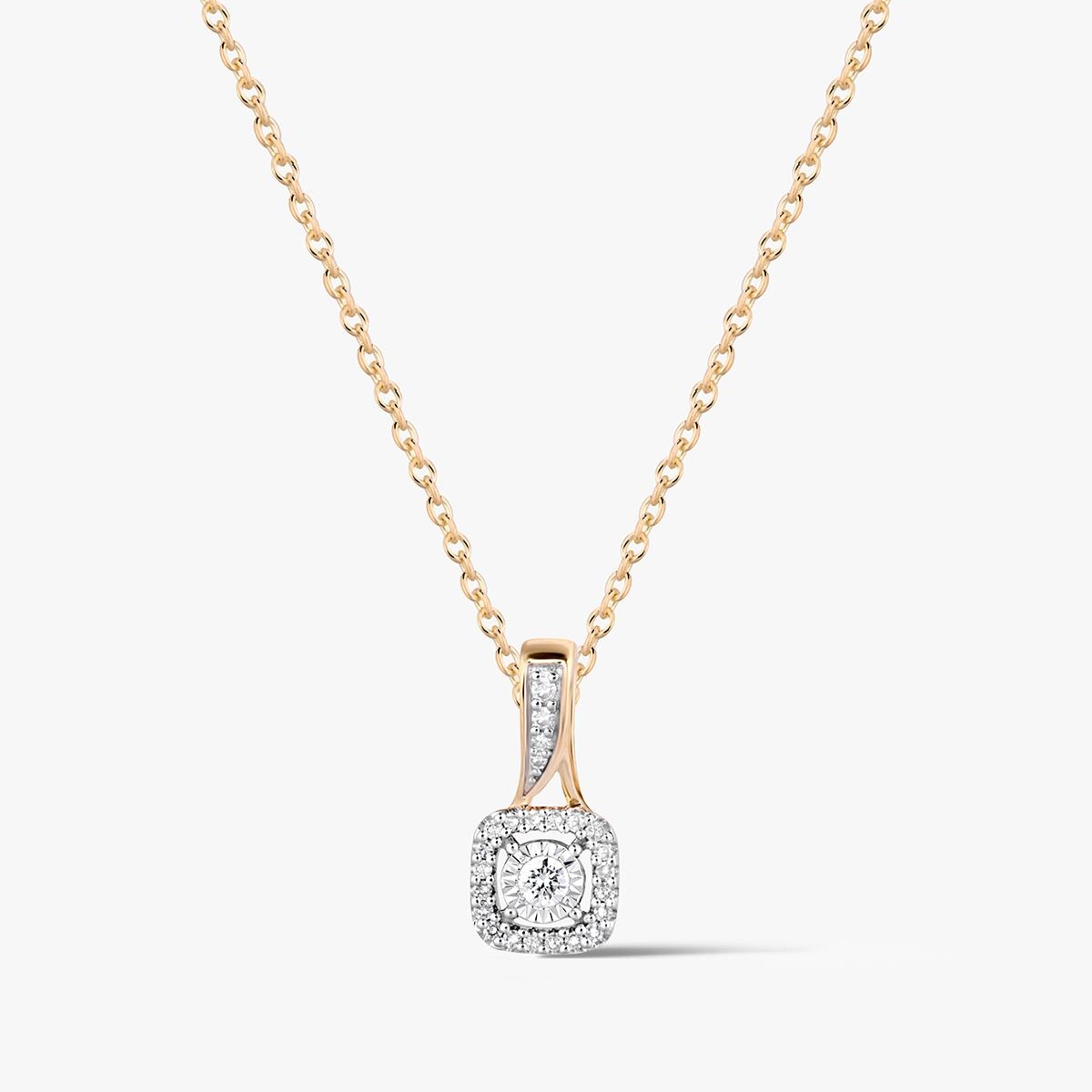 Wisiorek złoty z diamentami