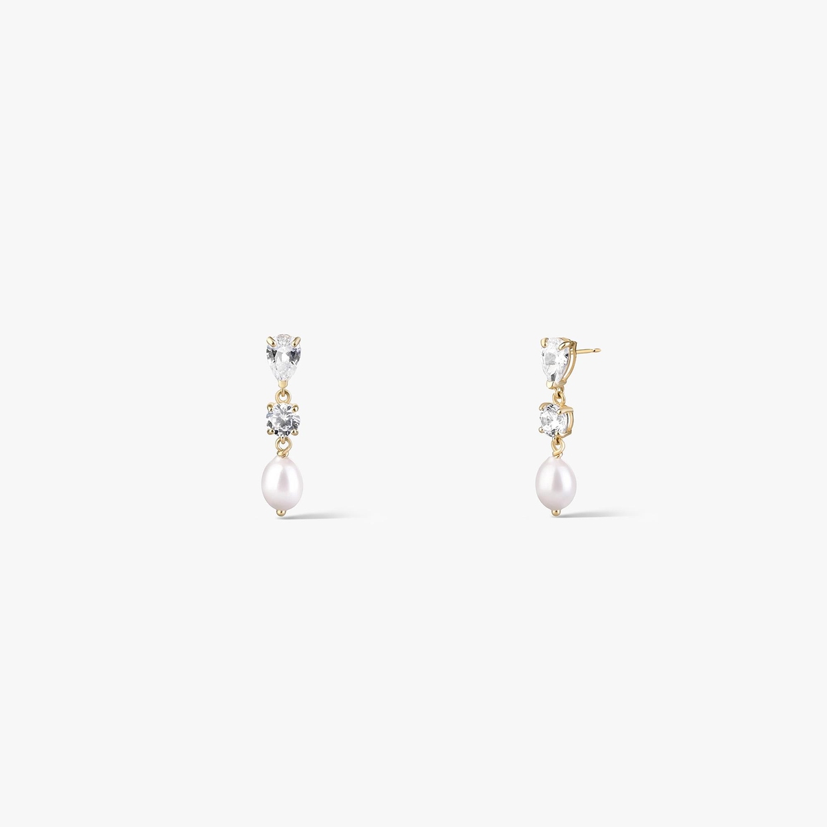 Kolczyki złote z perłą Ceremonials