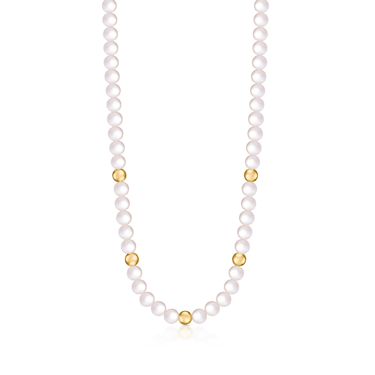 Naszyjnik złoty z perłami