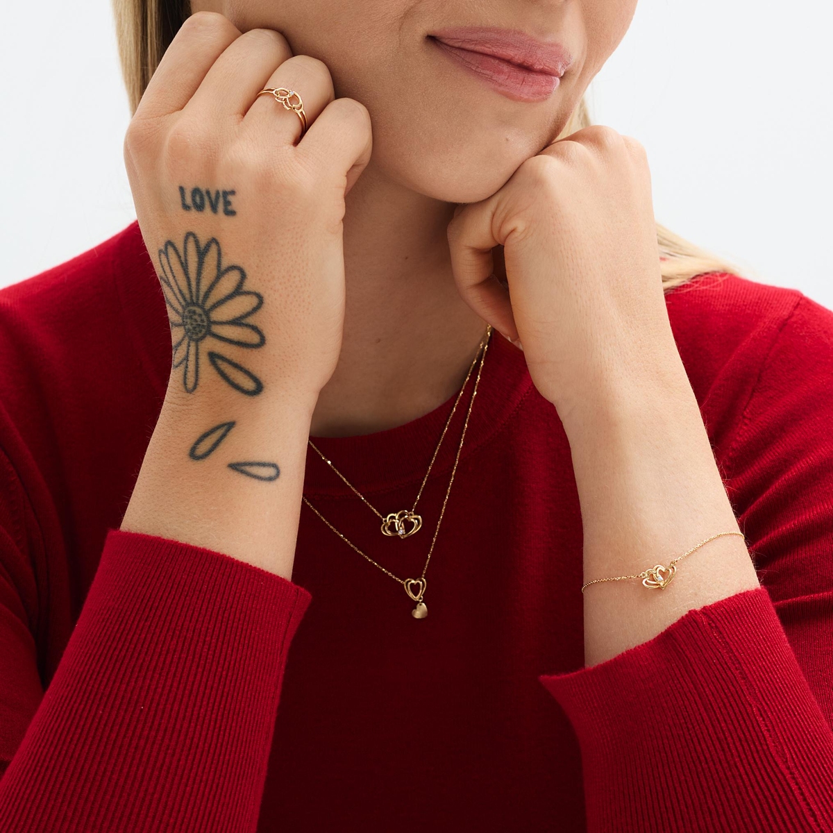 Bransoleta złota z diamentem laboratoryjnym Czułość