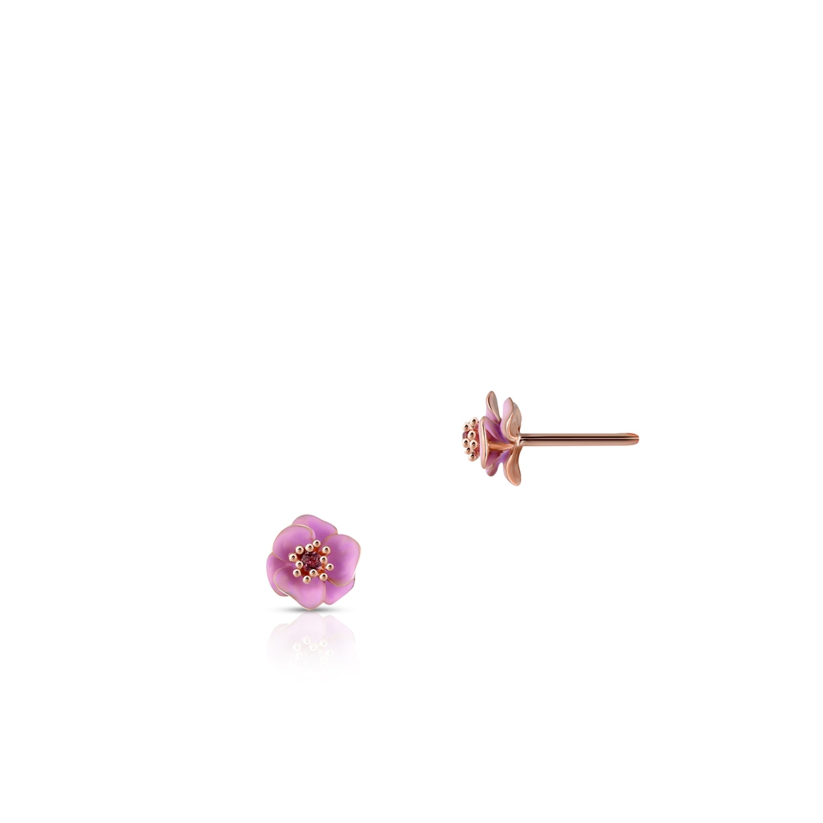 Kolczyki złote Kwiaty Nocy