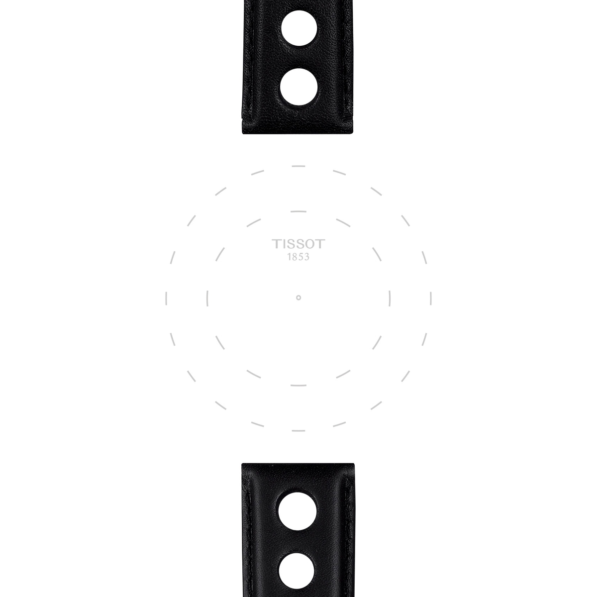 Tissot czarny pasek skórzany 20 mm