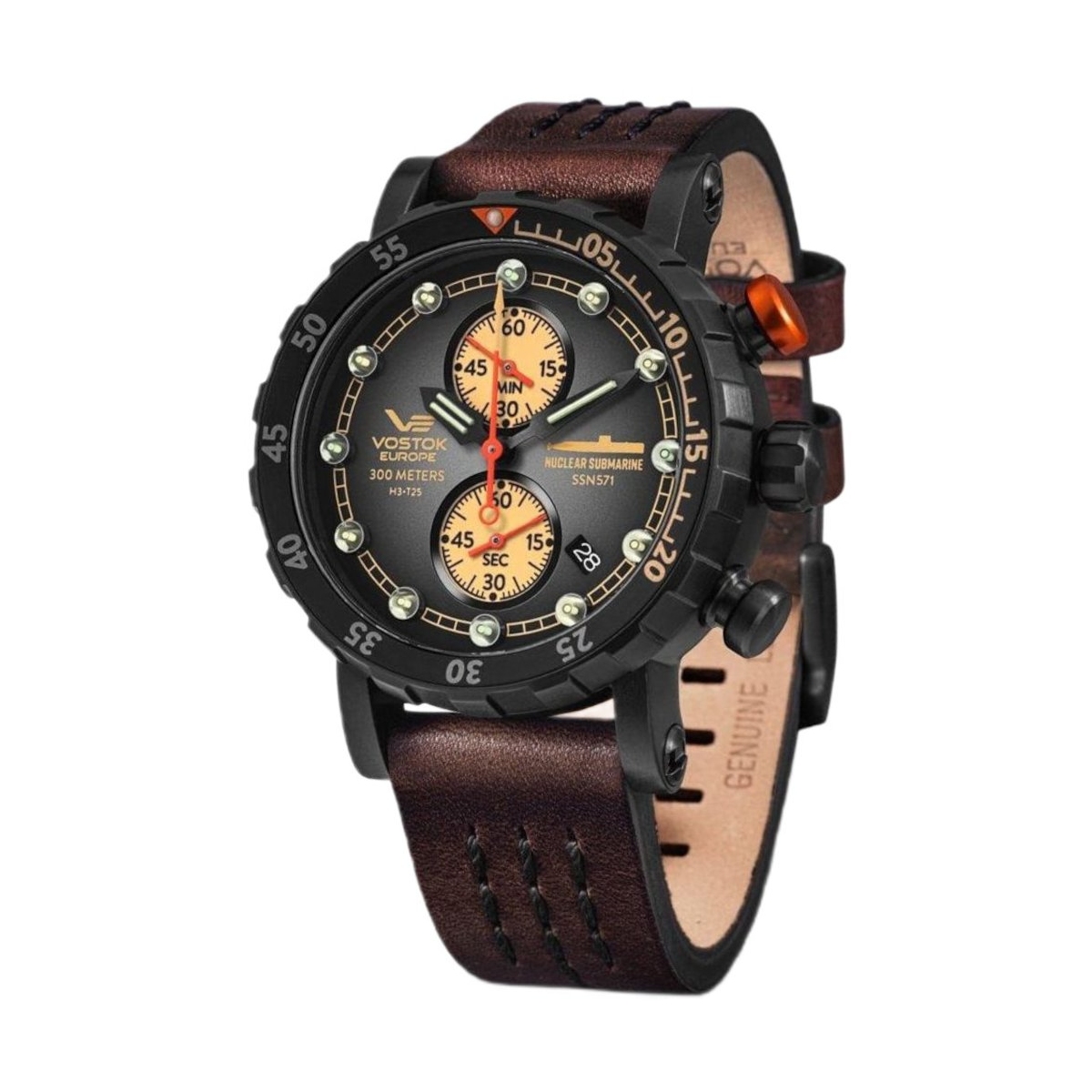 ZEGAREK VOSTOK EUROPE SSN-571 NUCLEAR SUBMARINE CHRONO