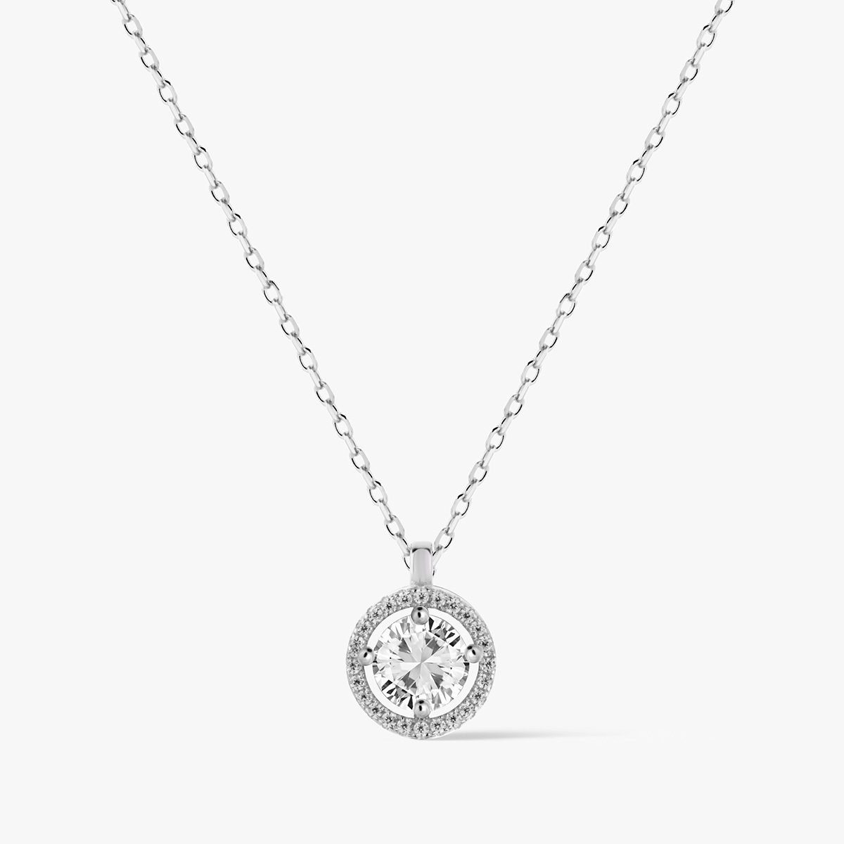 Naszyjnik srebrny z cyrkoniami