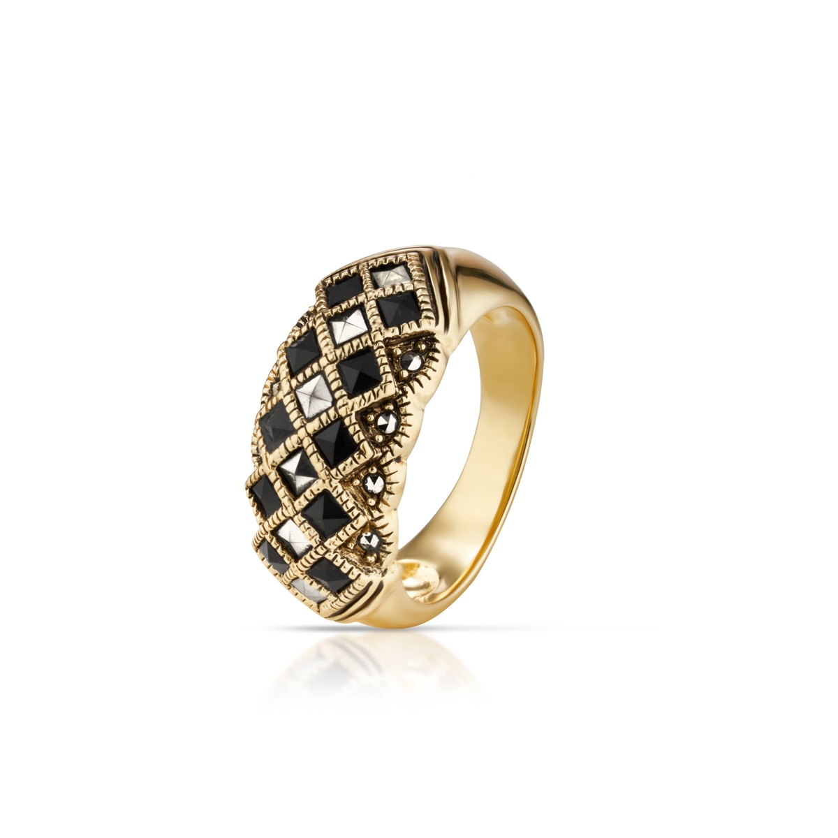 Pierścionek srebrny Royal