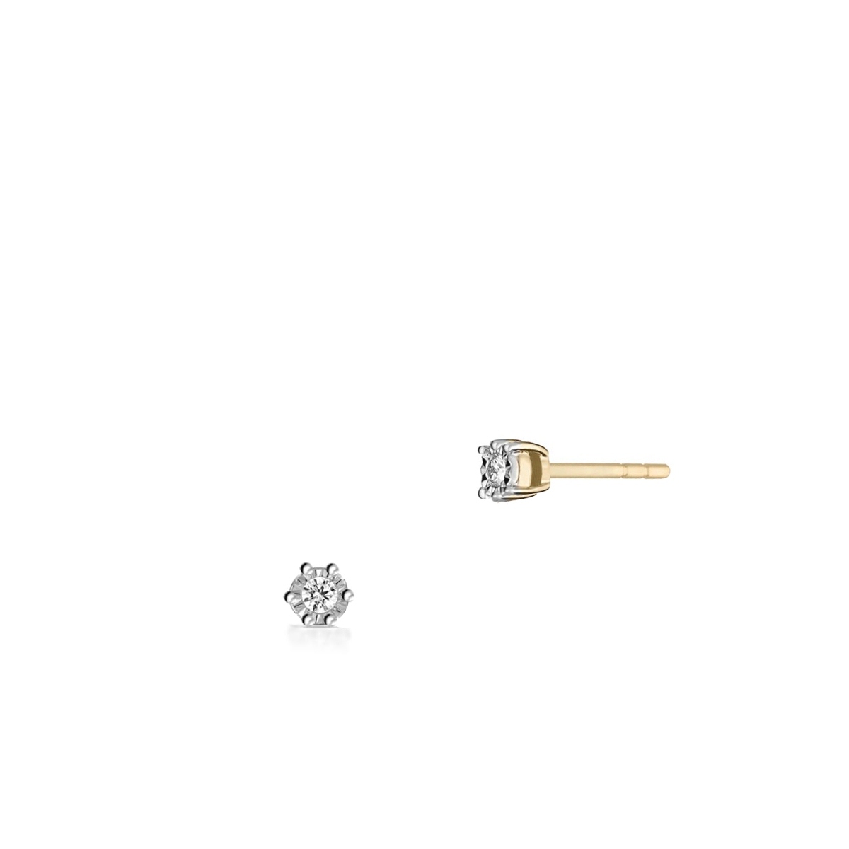 Kolczyki złote z diamentami