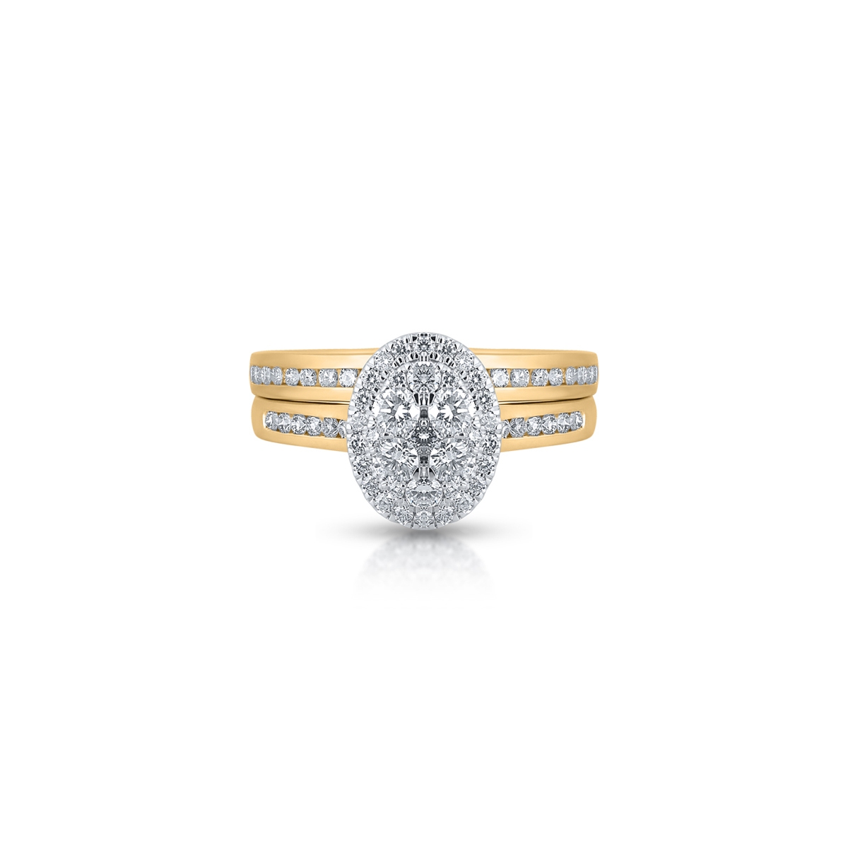 Pierścionek złoty z brylantami