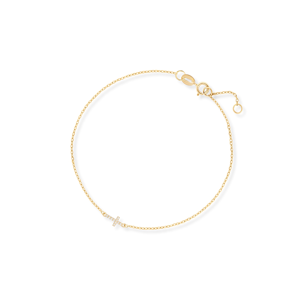 Bransoleta złota z krzyżykiem
