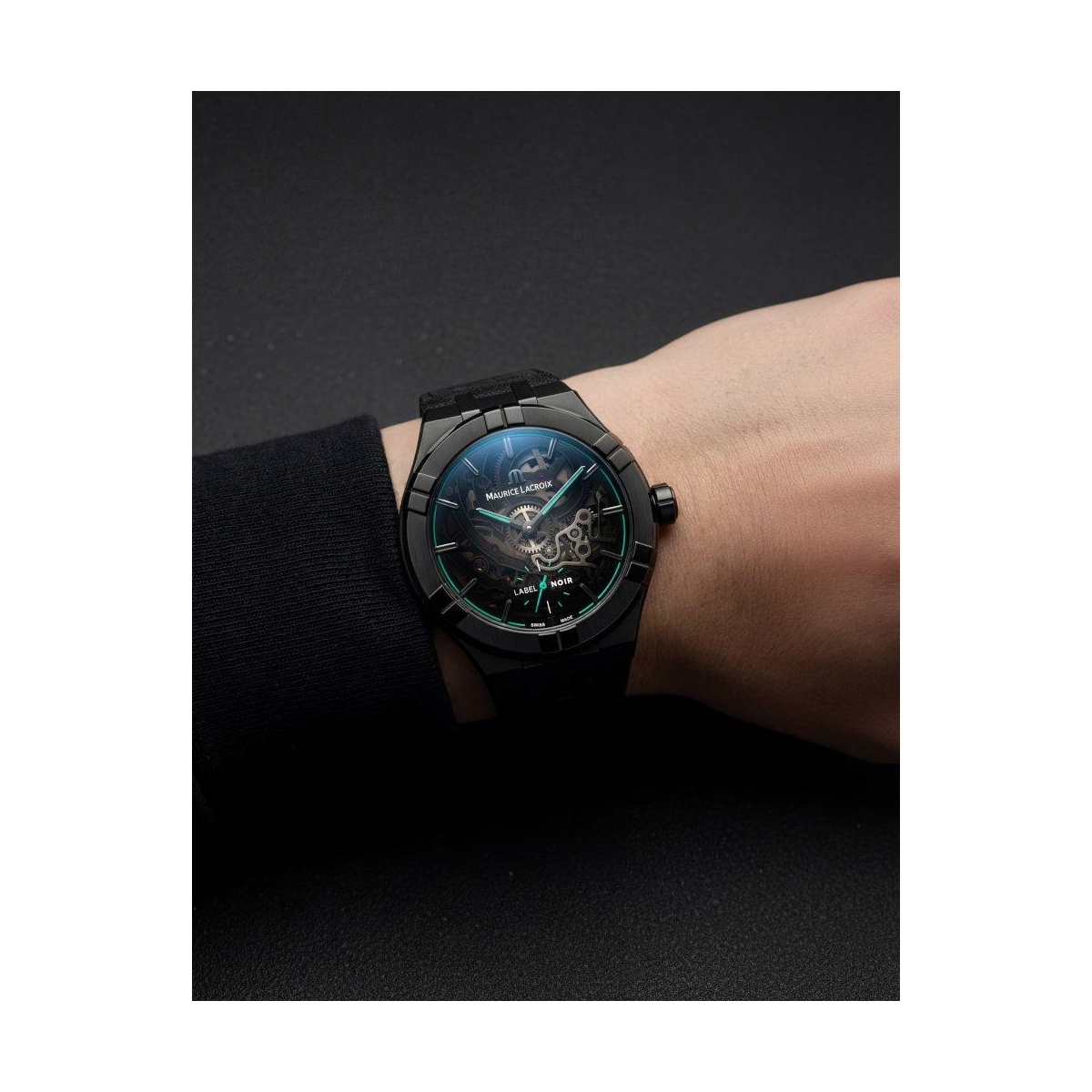 ZEGAREK MAURICE LACROIX AIKON AUTOMATIC SKELETON 45MM LABEL NOIR LIMITED EDITION