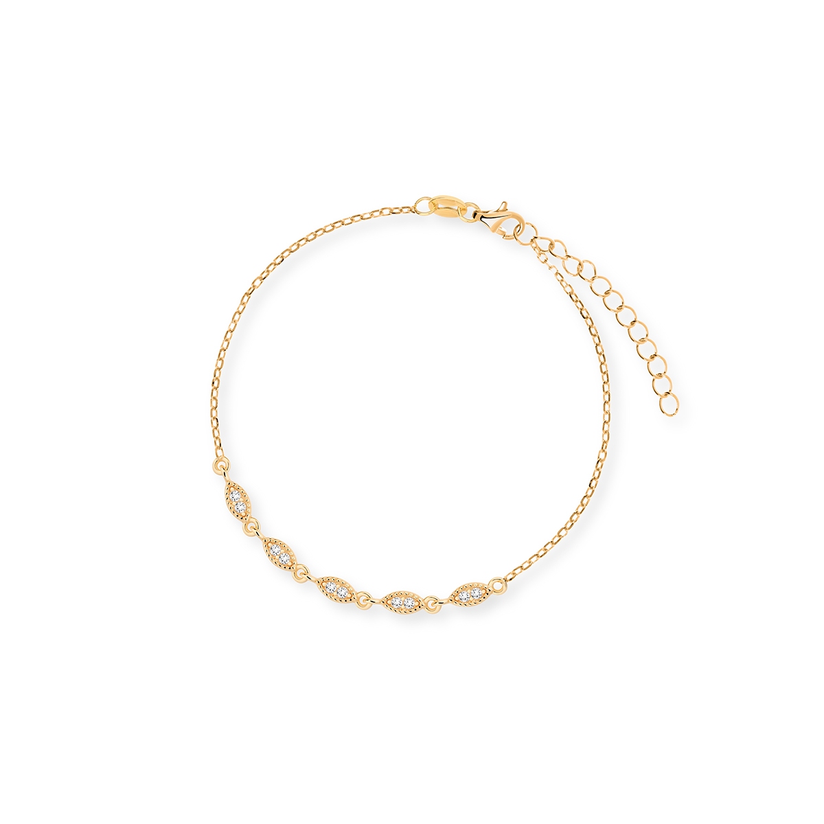 Bransoleta srebrna pozłacana