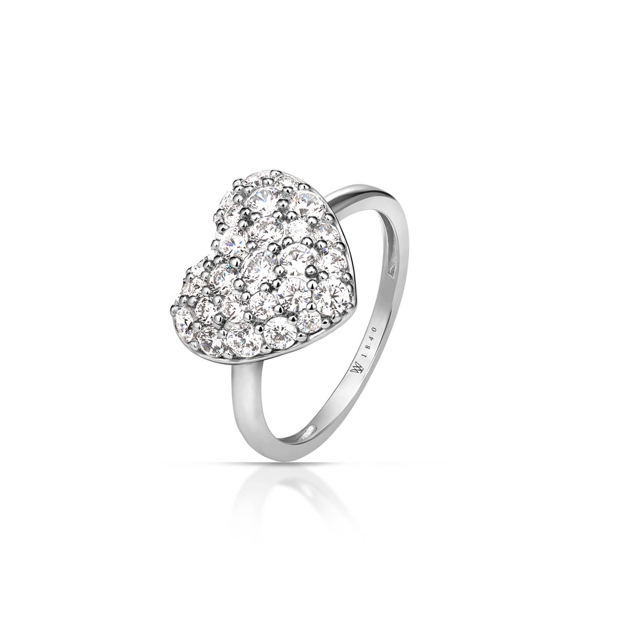 Pierścionek srebrny z cyrkoniami Emblems