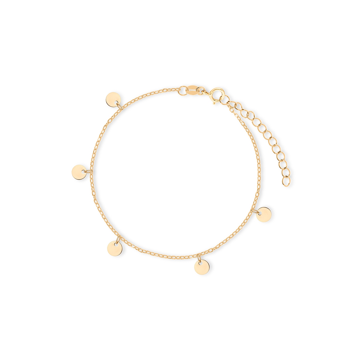 Bransoleta złota na nogę