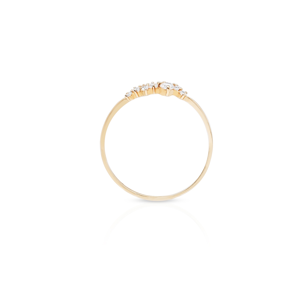 Pierścionek złoty z cyrkoniami