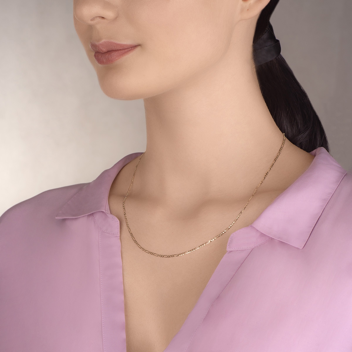 Łańcuszek złoty figaro