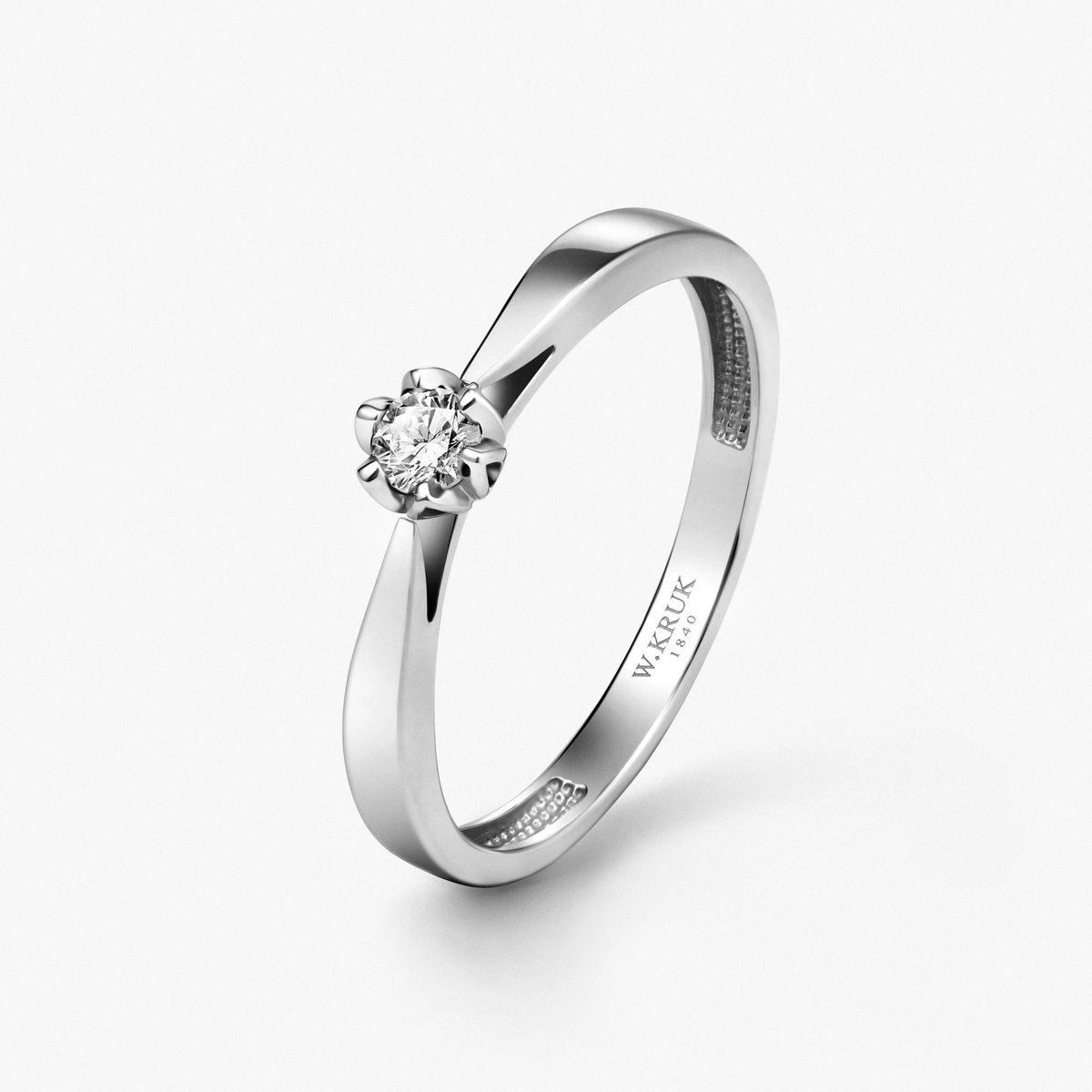 Pierścionek zaręczynowy złoty Romantyczny