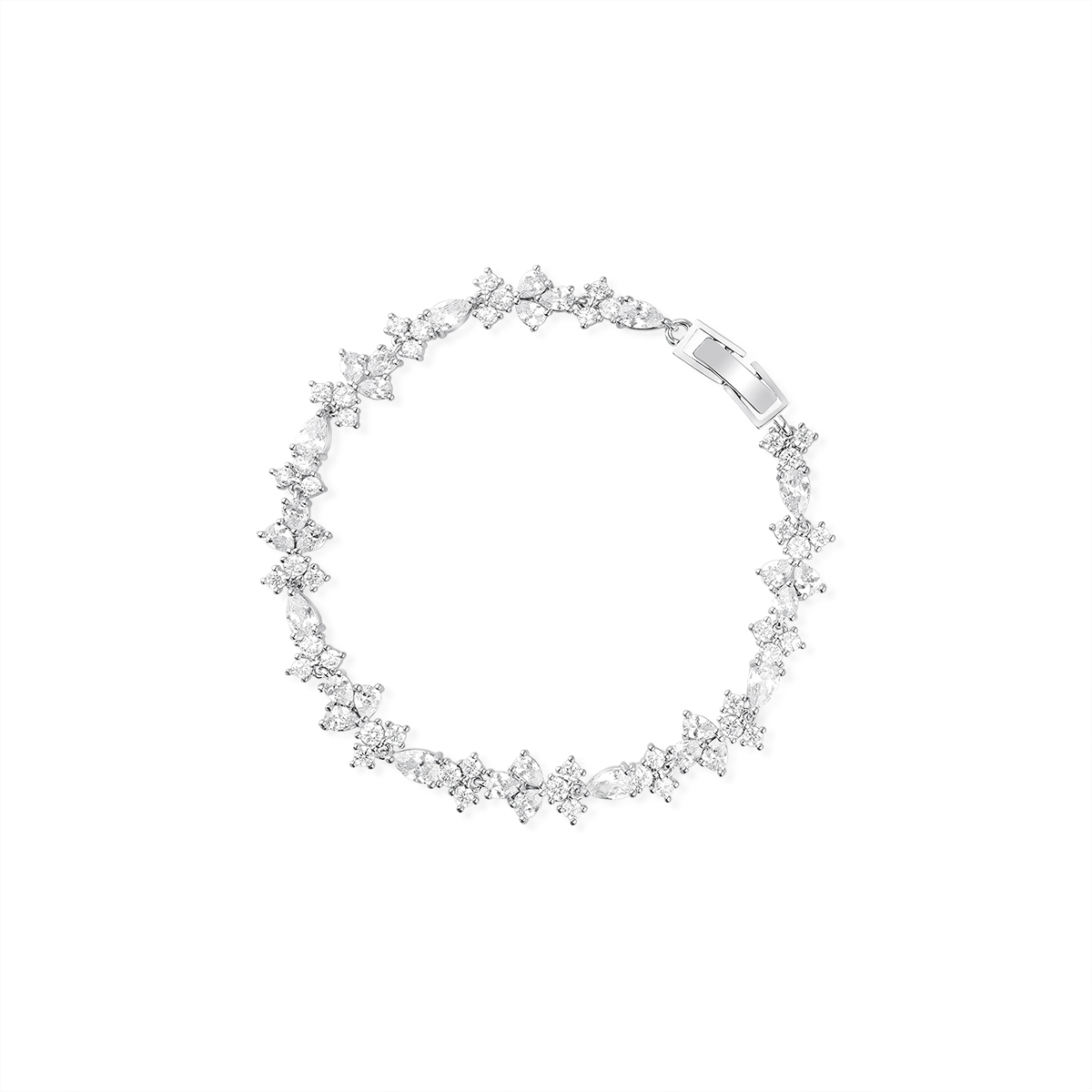 Bransoleta z mosiądzu z cyrkoniami