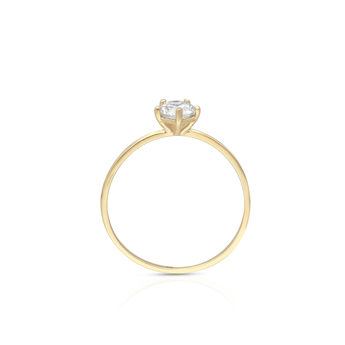 Pierścionek złoty z cyrkonią