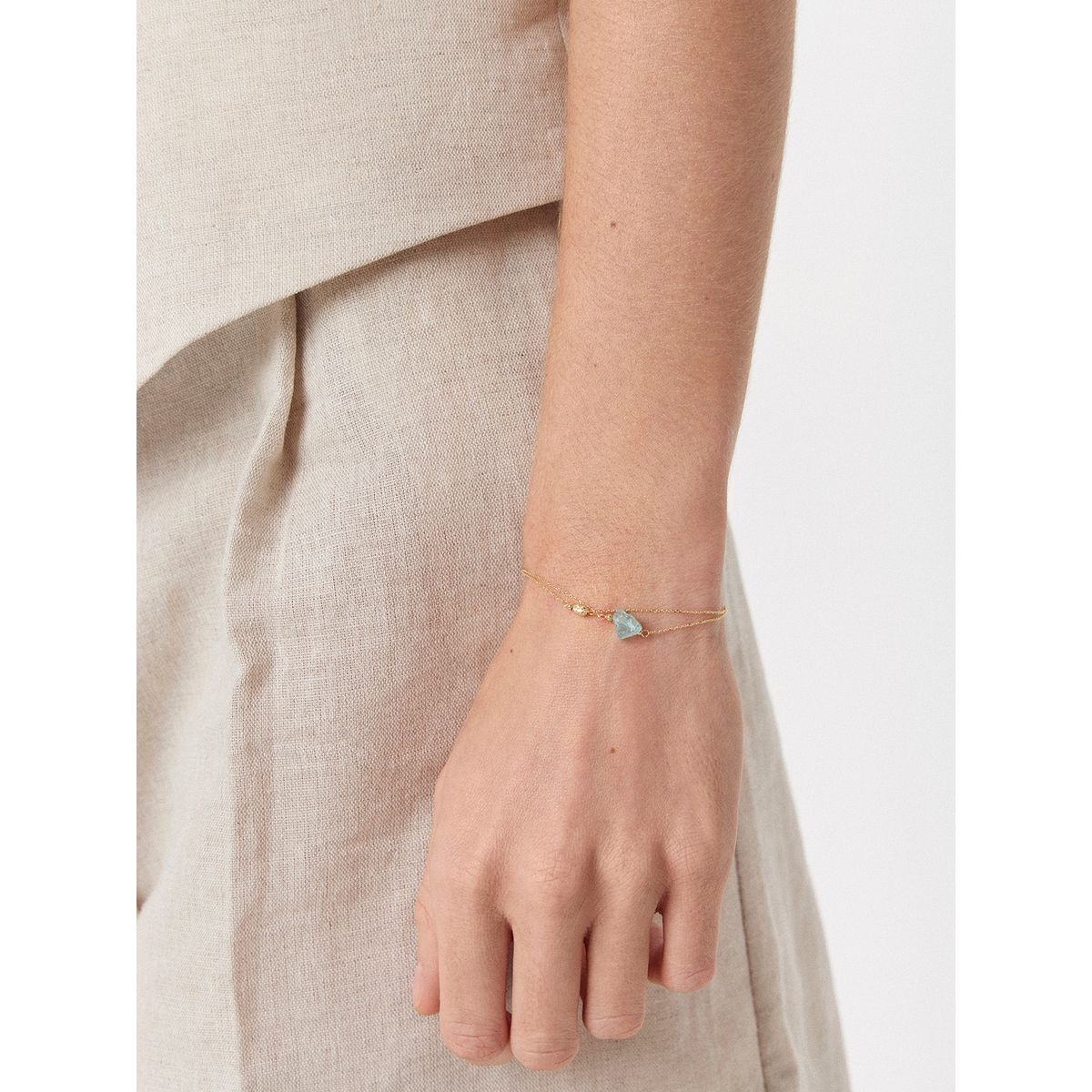 Bransoleta złota z niebieskim apatytem Saint Tropez