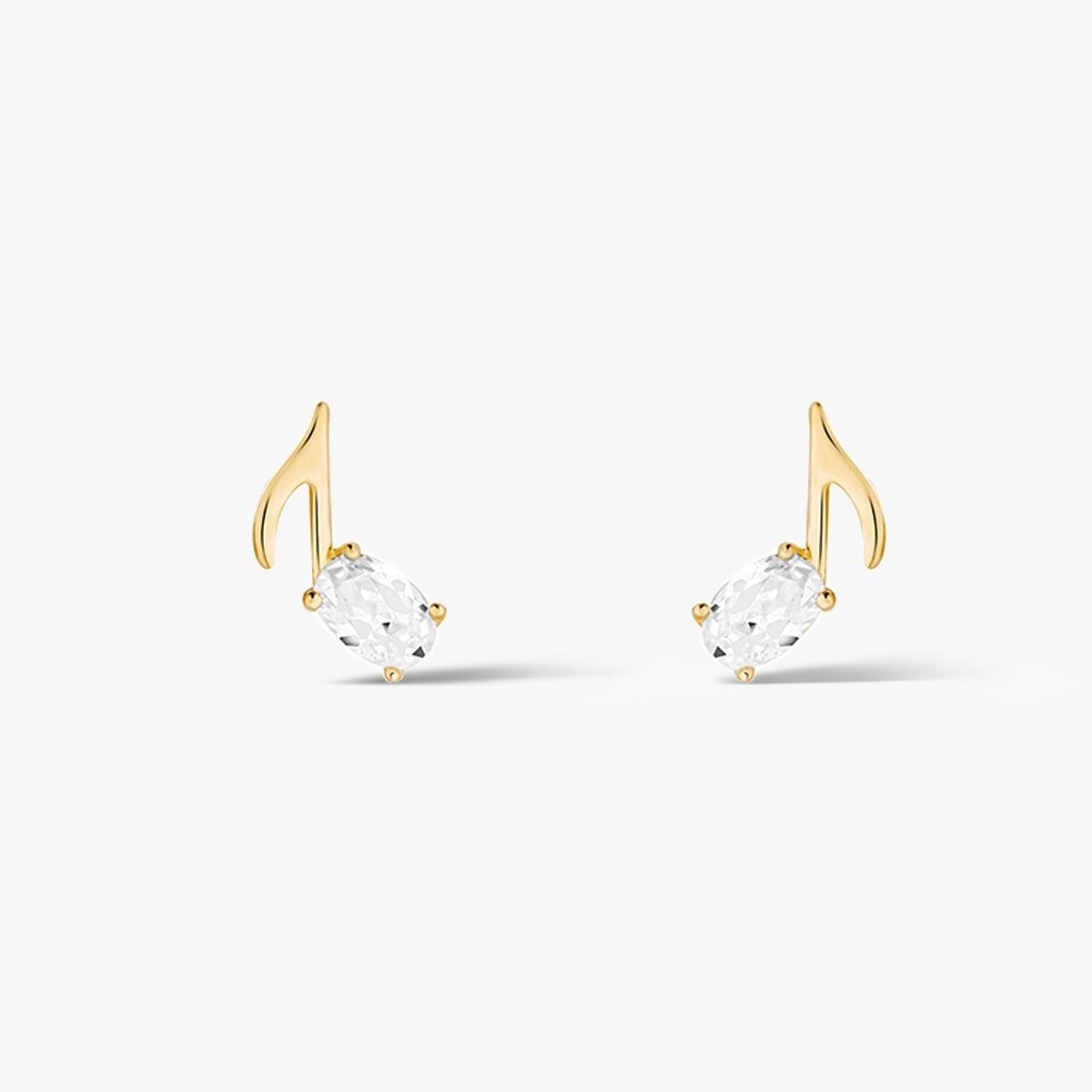 Kolczyki złote nutki