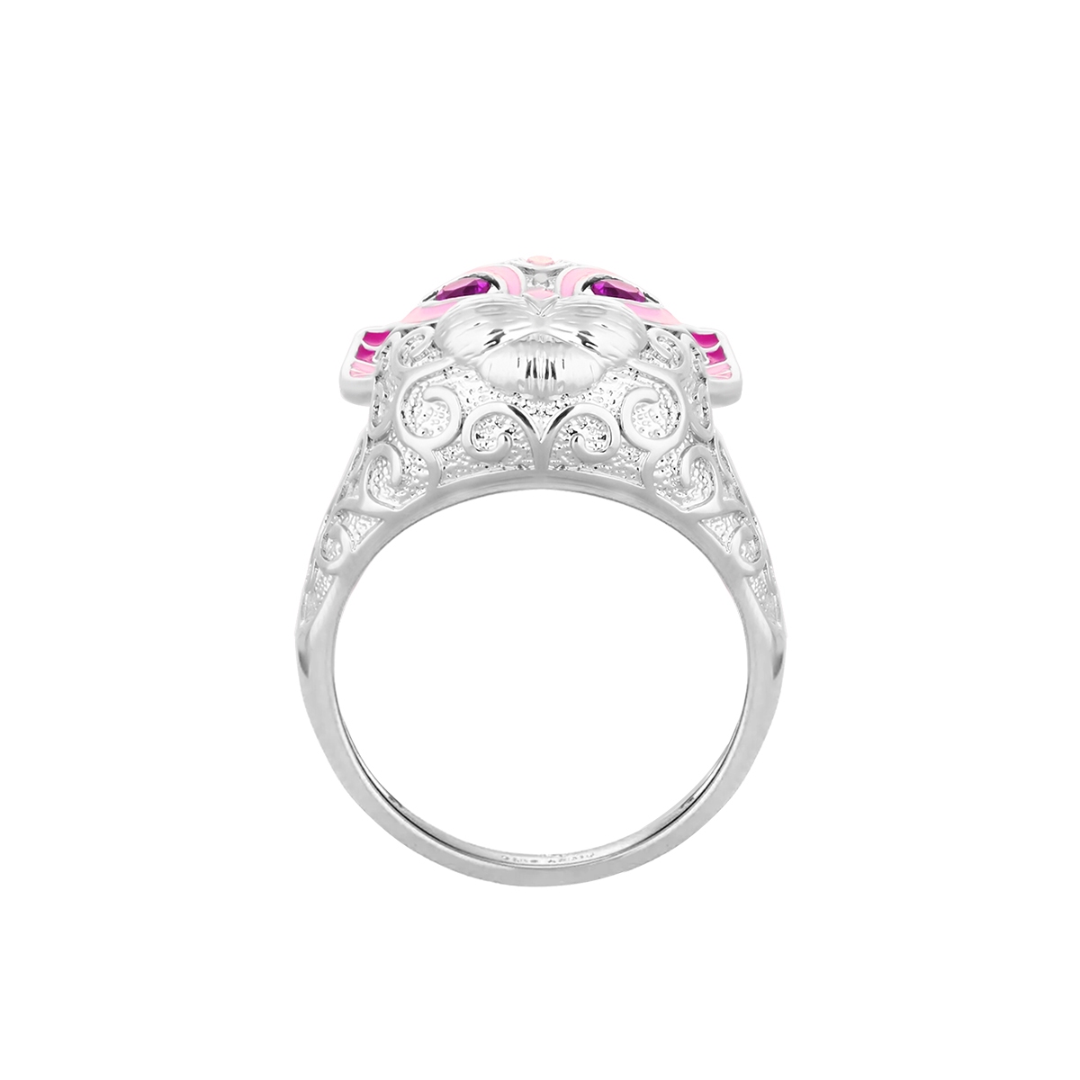 Pierścionek Biały Królik Wonderland