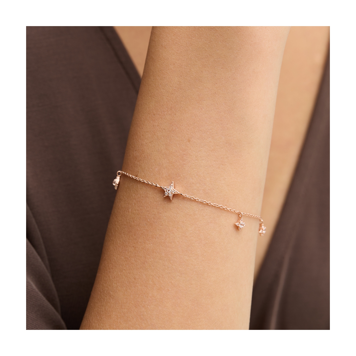 Bransoleta złota Follow