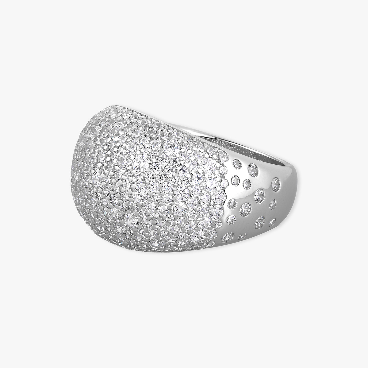 Pierścionek srebrny z cyrkoniami