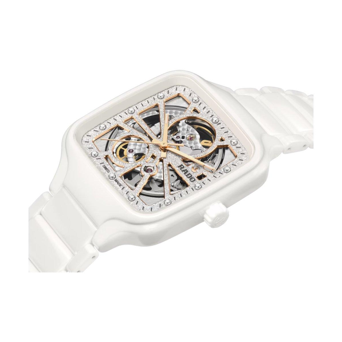 ZEGAREK RADO TRUE SQUARE AUTOMATIC OPEN HEART SPARKLING
