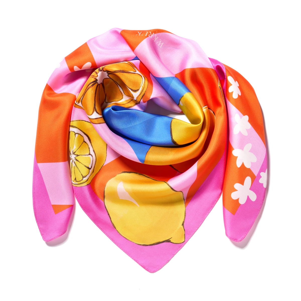 Chusta Jedwabna Kwiaty Nocy Cytrusy