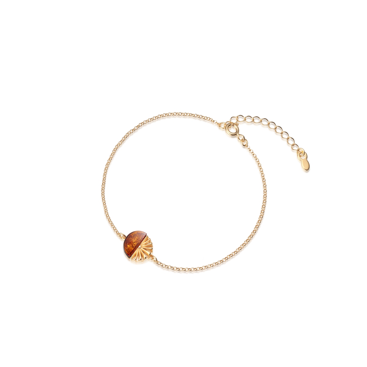 Bransoleta srebrna z bursztynem