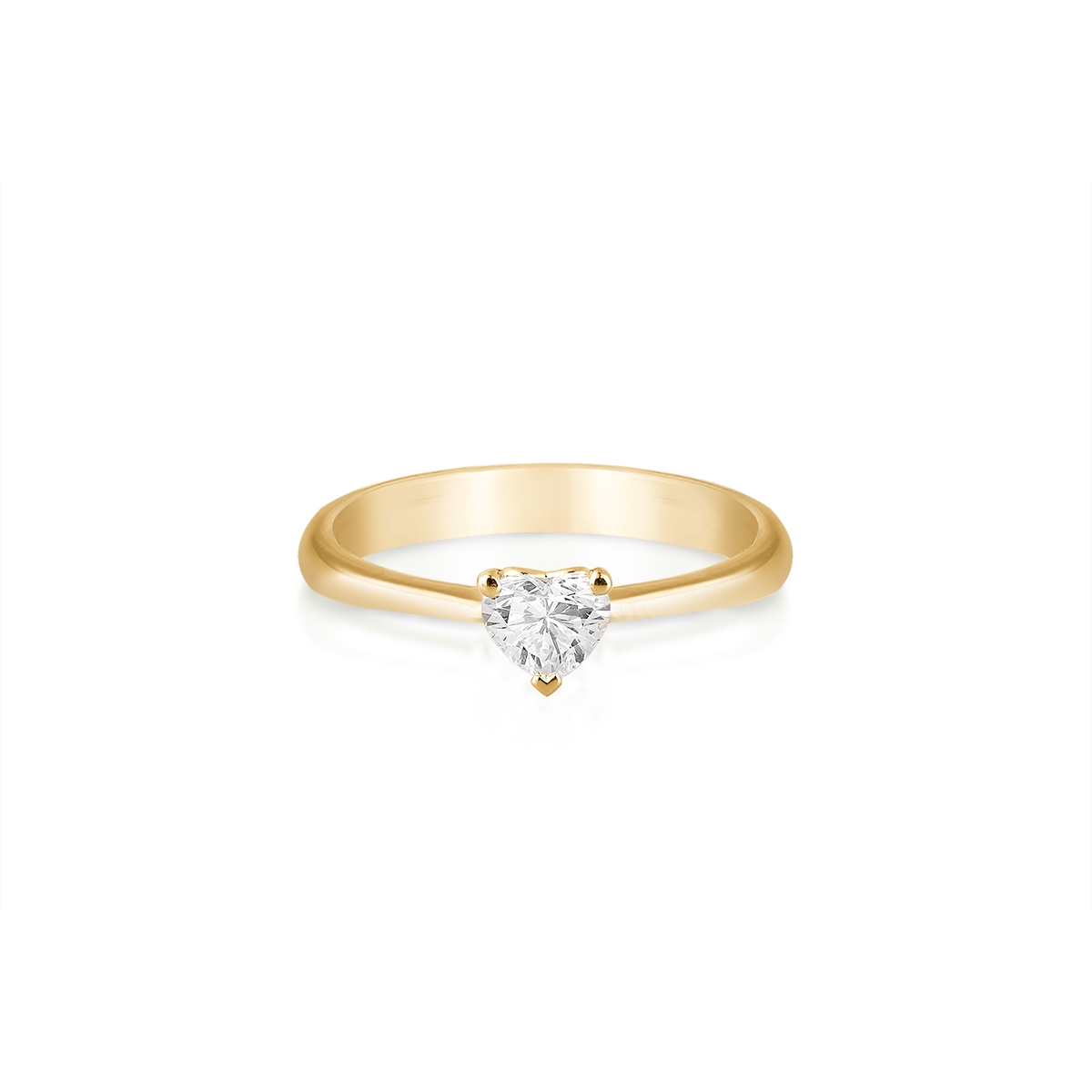 Pierścionek złoty z diamentowym sercem RECARLO