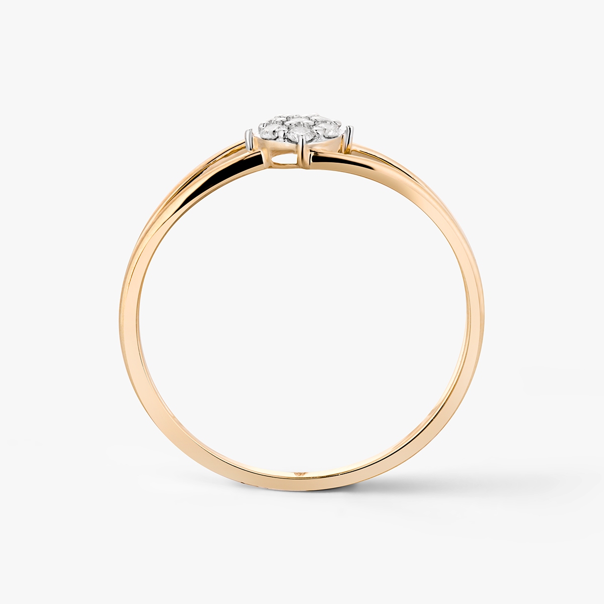 Pierścionek złoty z diamentami