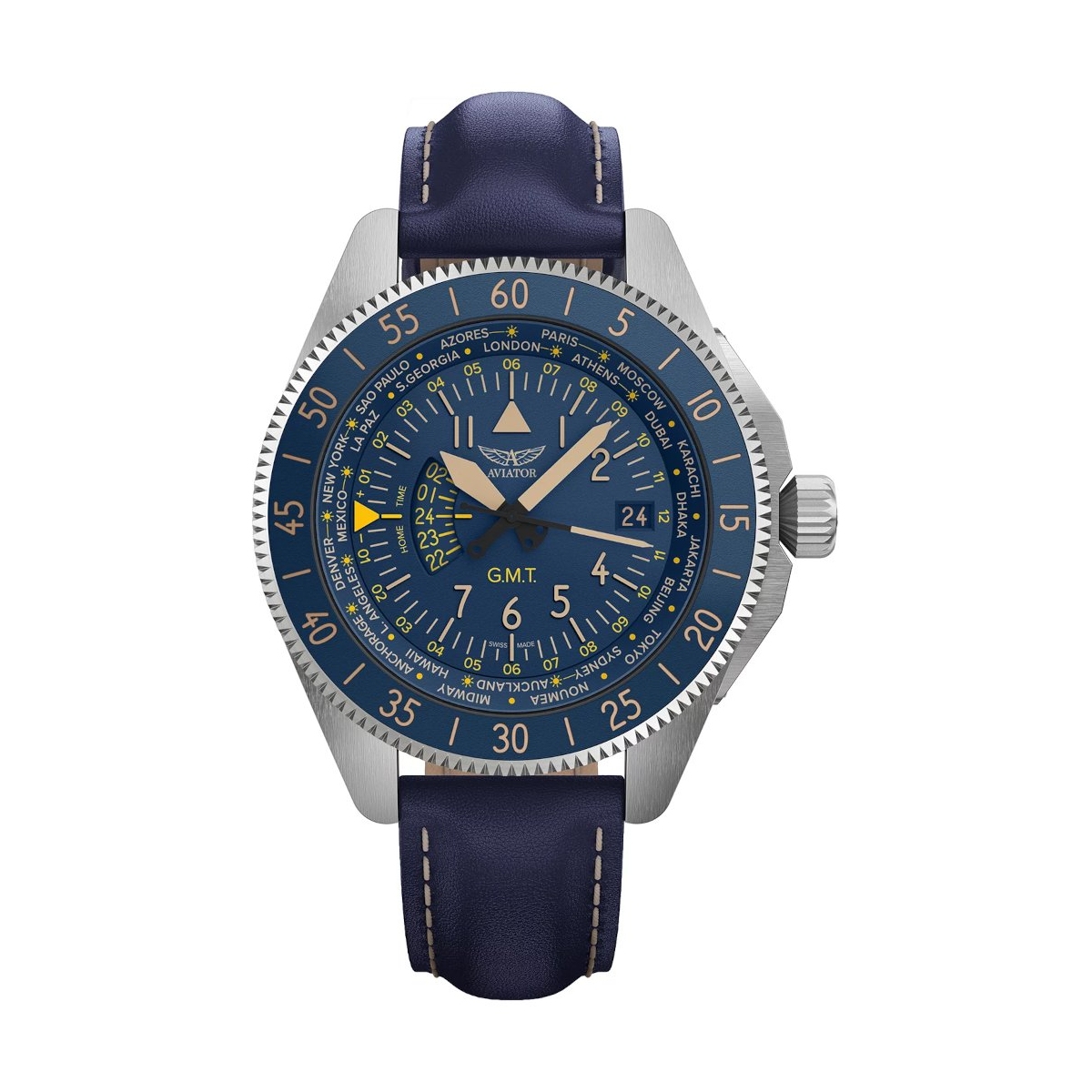 ZEGAREK AVIATOR AIRACOBRA GMT