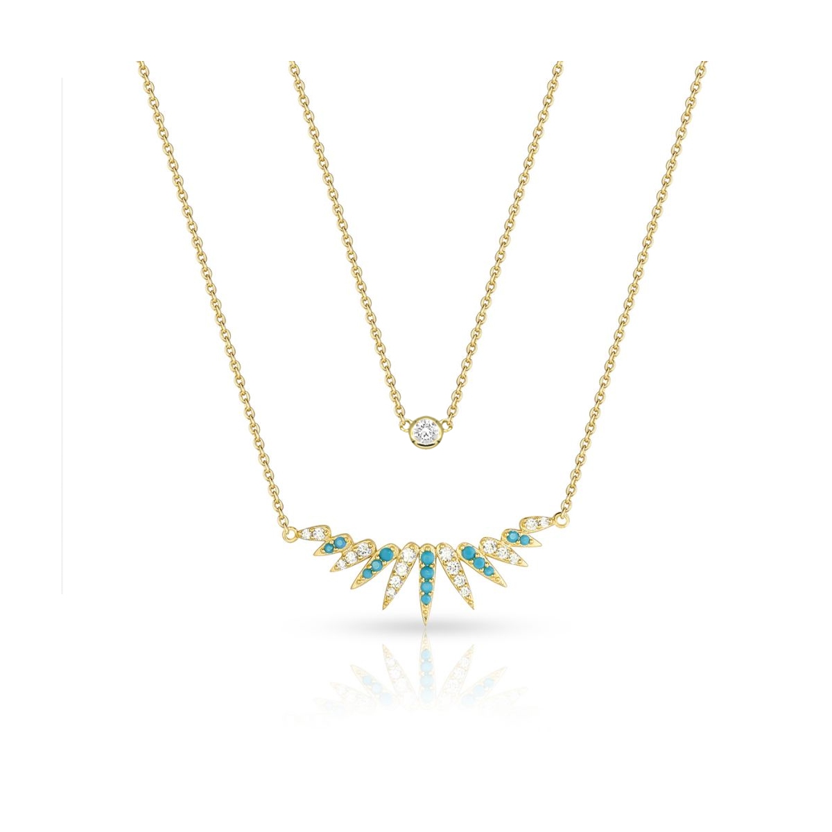 Naszyjnik srebrny pozłacany Laguna